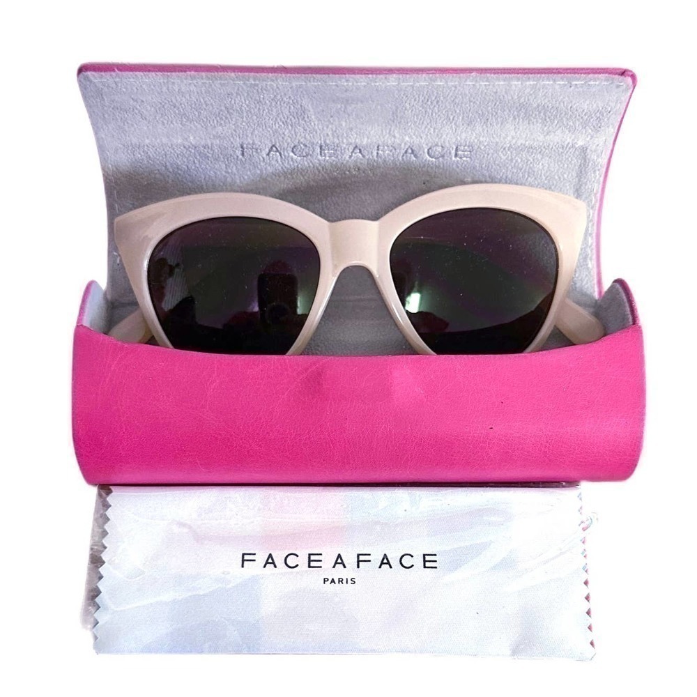 AUTHENTIC FACE A FACE Paris Sacha PINK MARBLE  SUNGLASSES+Case